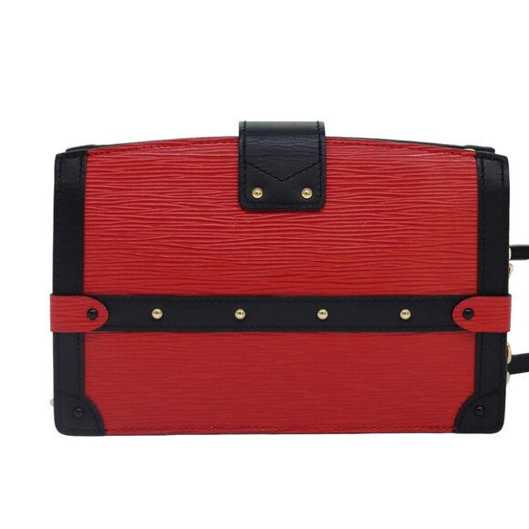 LOUIS VUITTON Epi Trunk Clutch Shoulder Bag Red Black M51697 LV Auth ar12517A - Picture 3 of 16